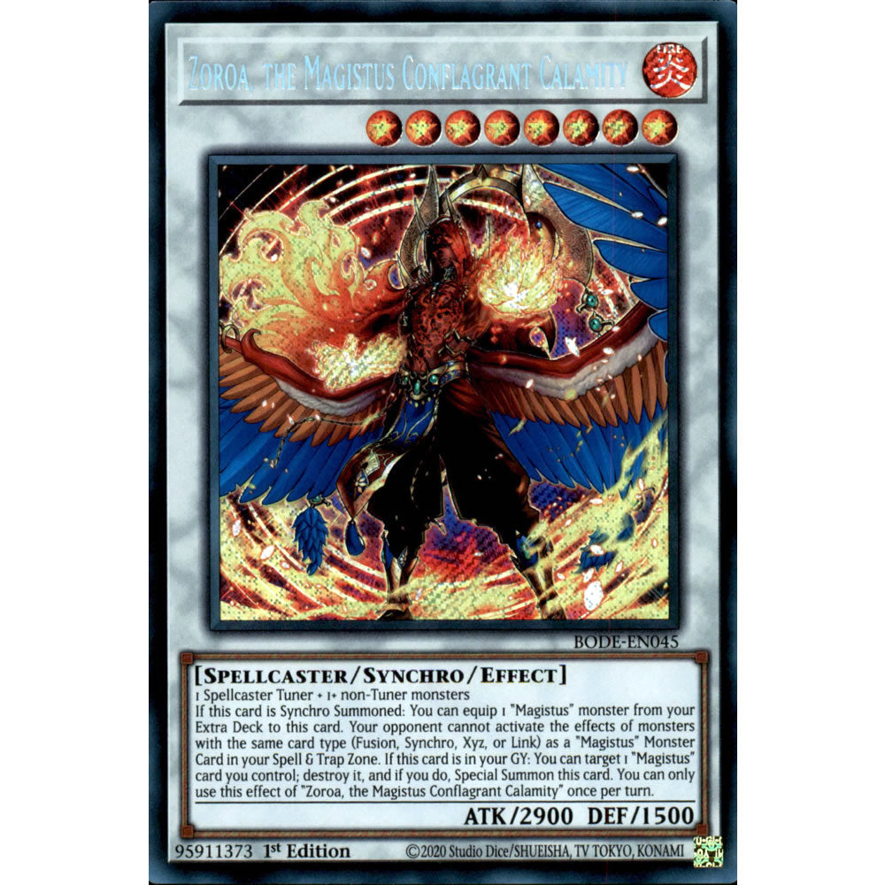 Zoroa, the Magistus Conflagrant Calamity BODE-EN045 Yu-Gi-Oh! Card from the Burst of Destiny Set