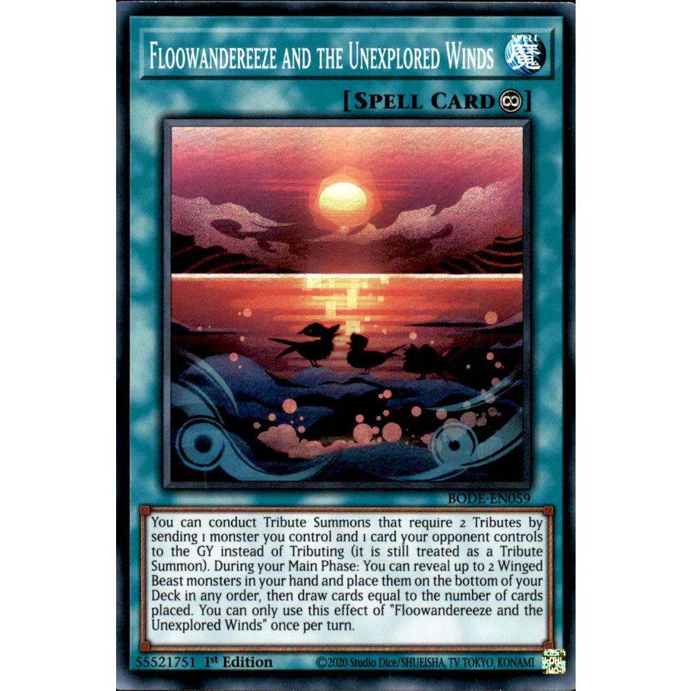 Floowandereeze and the Unexplored Winds BODE-EN059 Yu-Gi-Oh! Card from the Burst of Destiny Set
