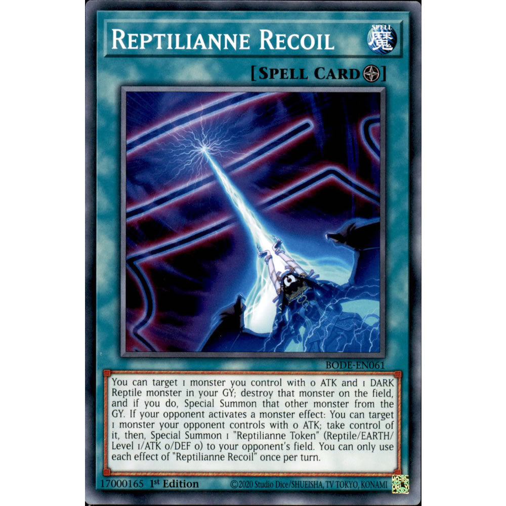 Reptilianne Recoil BODE-EN061 Yu-Gi-Oh! Card from the Burst of Destiny Set