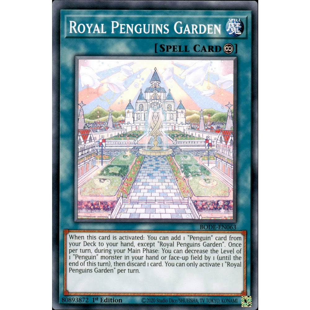 Royal Penguins Garden BODE-EN063 Yu-Gi-Oh! Card from the Burst of Destiny Set