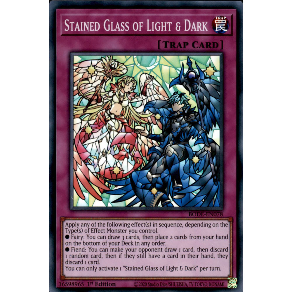 Stained Glass of Light & Dark BODE-EN078 Yu-Gi-Oh! Card from the Burst of Destiny Set