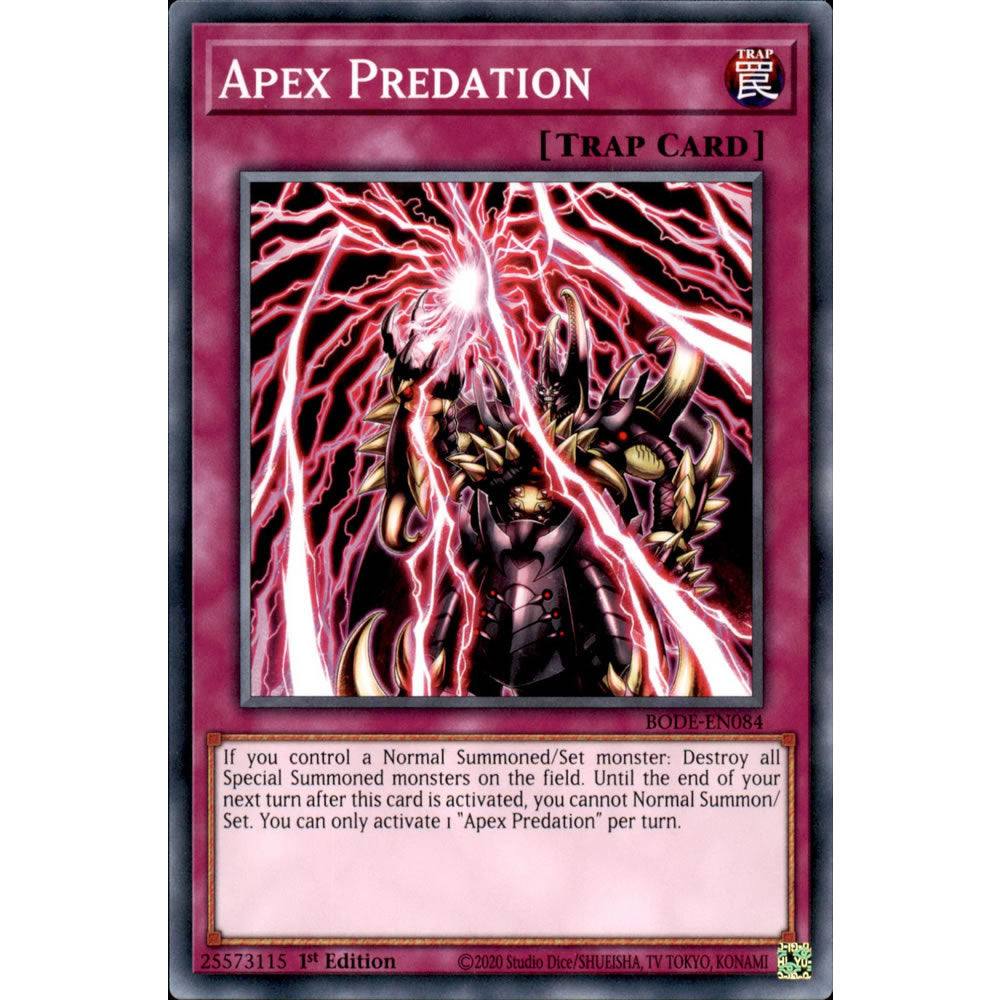 Apex Predation BODE-EN084 Yu-Gi-Oh! Card from the Burst of Destiny Set