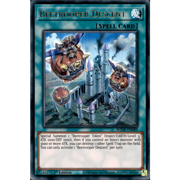 Beetrooper Descent – Yu-Gi-Oh! Sammelkarte BODE-EN089 Ultra Rare 1. Auflage