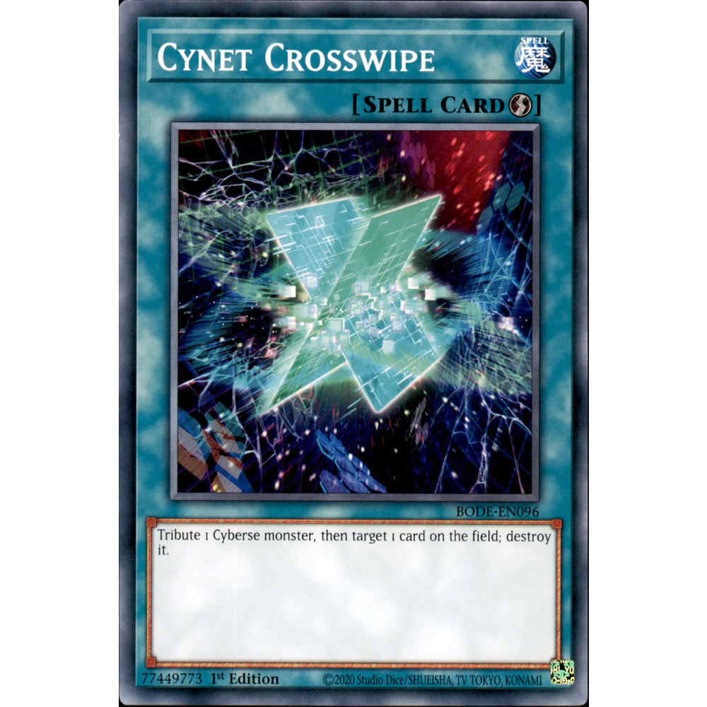Cynet Crosswipe BODE-EN096 Yu-Gi-Oh! Card from the Burst of Destiny Set