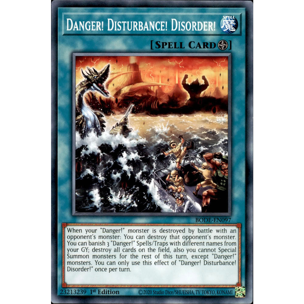 Danger! Disturbance! Disorder! BODE-EN097 Yu-Gi-Oh! Card from the Burst of Destiny Set