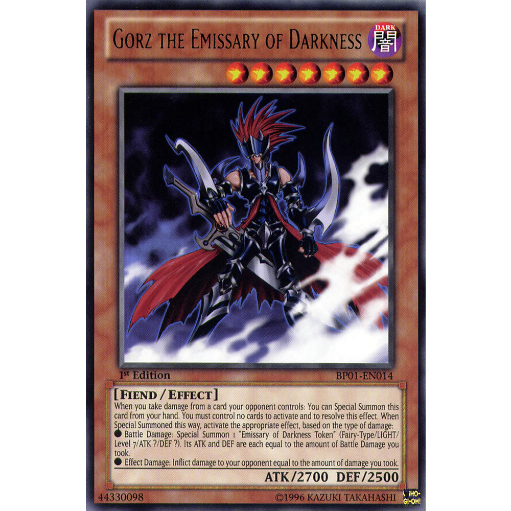 Gorz The Emissary Of Darkness BP01-EN014 Yu-Gi-Oh! Card from the Battle Pack 1: Epic Dawn Set