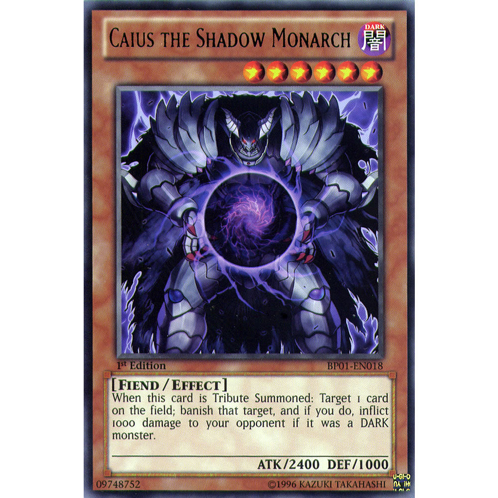Caius the Shadow Monarch BP01-EN018 Yu-Gi-Oh! Card from the Battle Pack 1: Epic Dawn Set