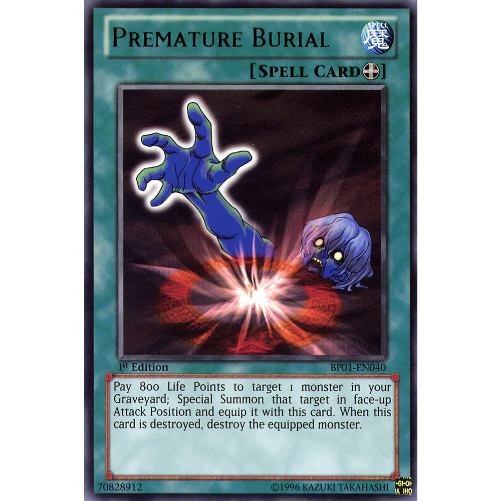 Premature Burial BP01-EN040 Yu-Gi-Oh! Card from the Battle Pack 1: Epic Dawn Set