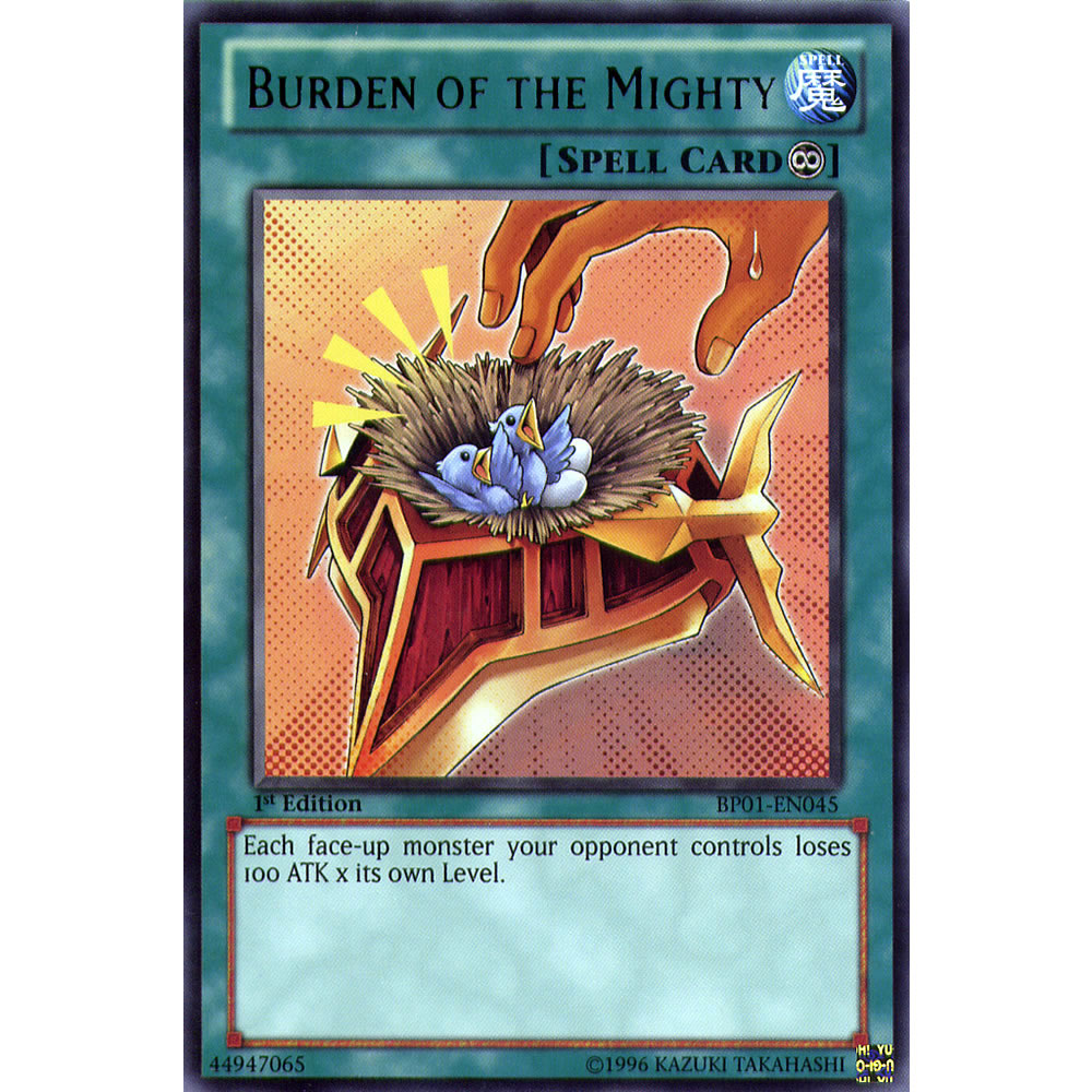 Burden of the Mighty BP01-EN045 Yu-Gi-Oh! Card from the Battle Pack 1: Epic Dawn Set