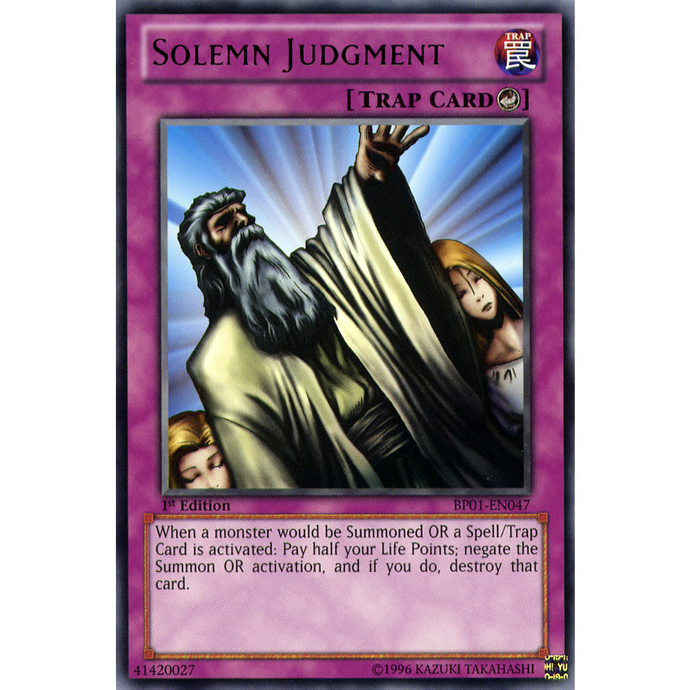 Solemn Judgment BP01-EN047 Yu-Gi-Oh! Card from the Battle Pack 1: Epic Dawn Set