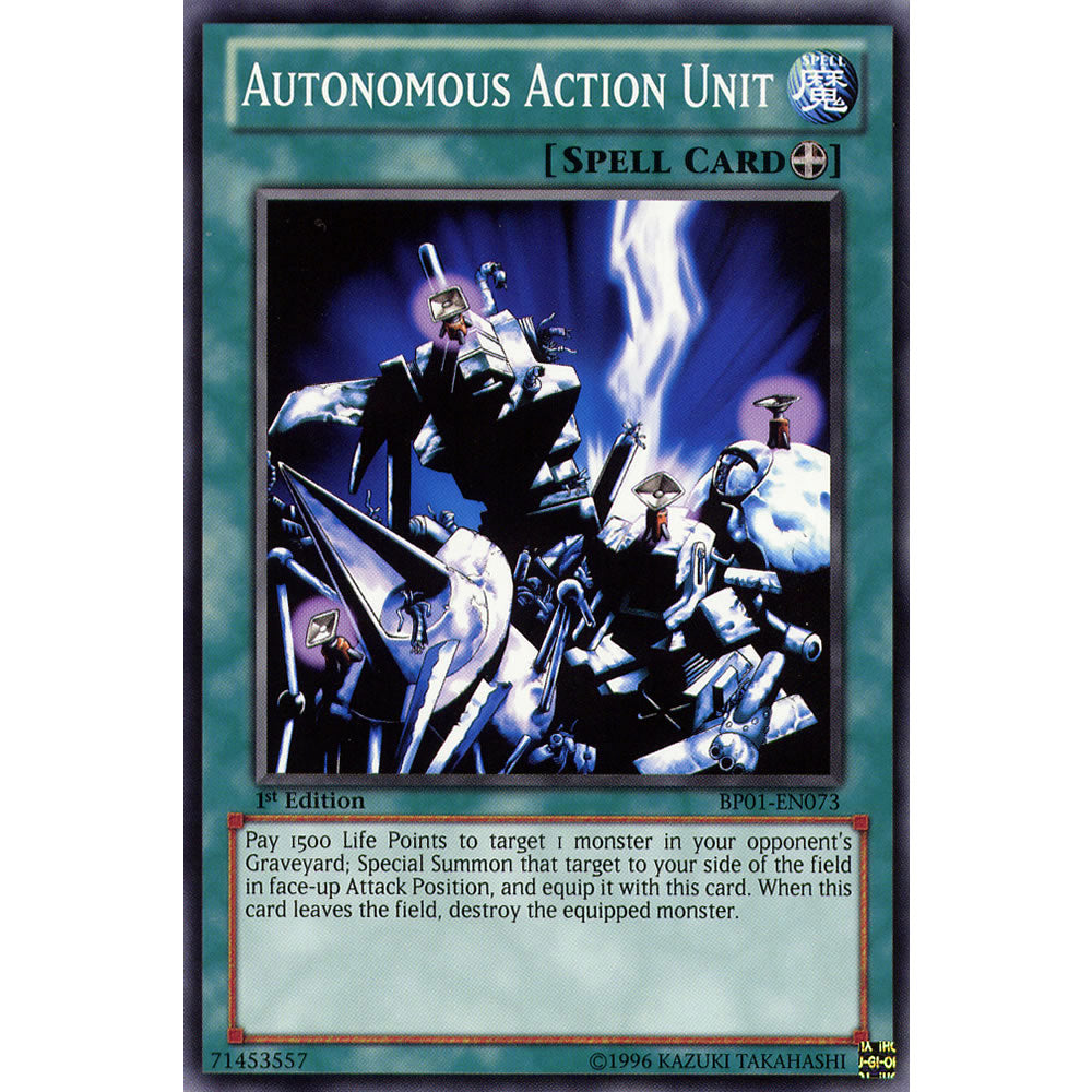 Autonomous Action Unit BP01-EN073 Yu-Gi-Oh! Card from the Battle Pack 1: Epic Dawn Set