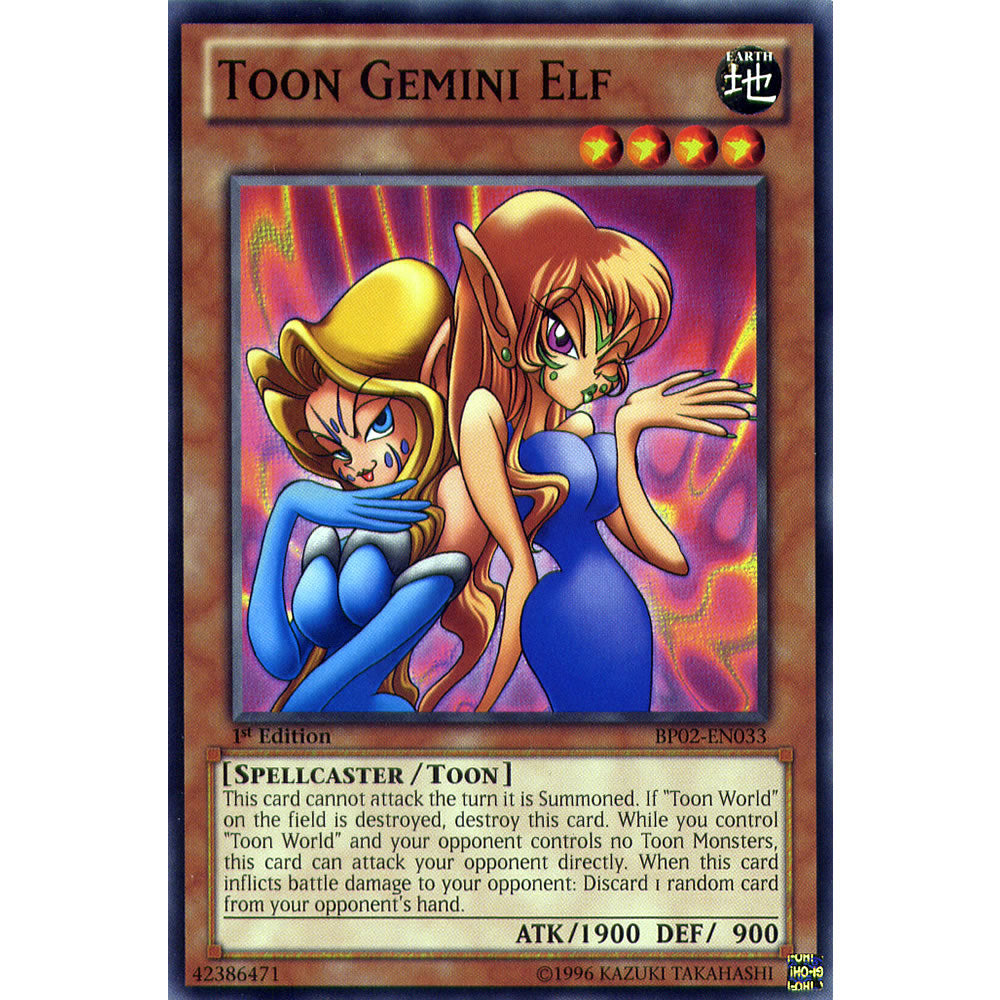 Toon Gemini Elf BP02-EN033 Yu-Gi-Oh! Card from the Battle Pack 2: War of the Giants Set