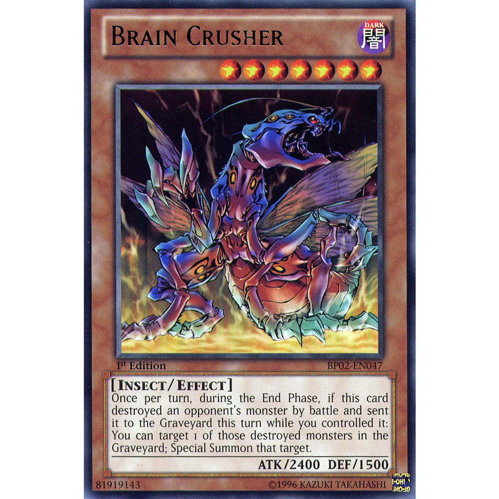 Brain Crusher BP02-EN047 Yu-Gi-Oh! Card from the Battle Pack 2: War of the Giants Set