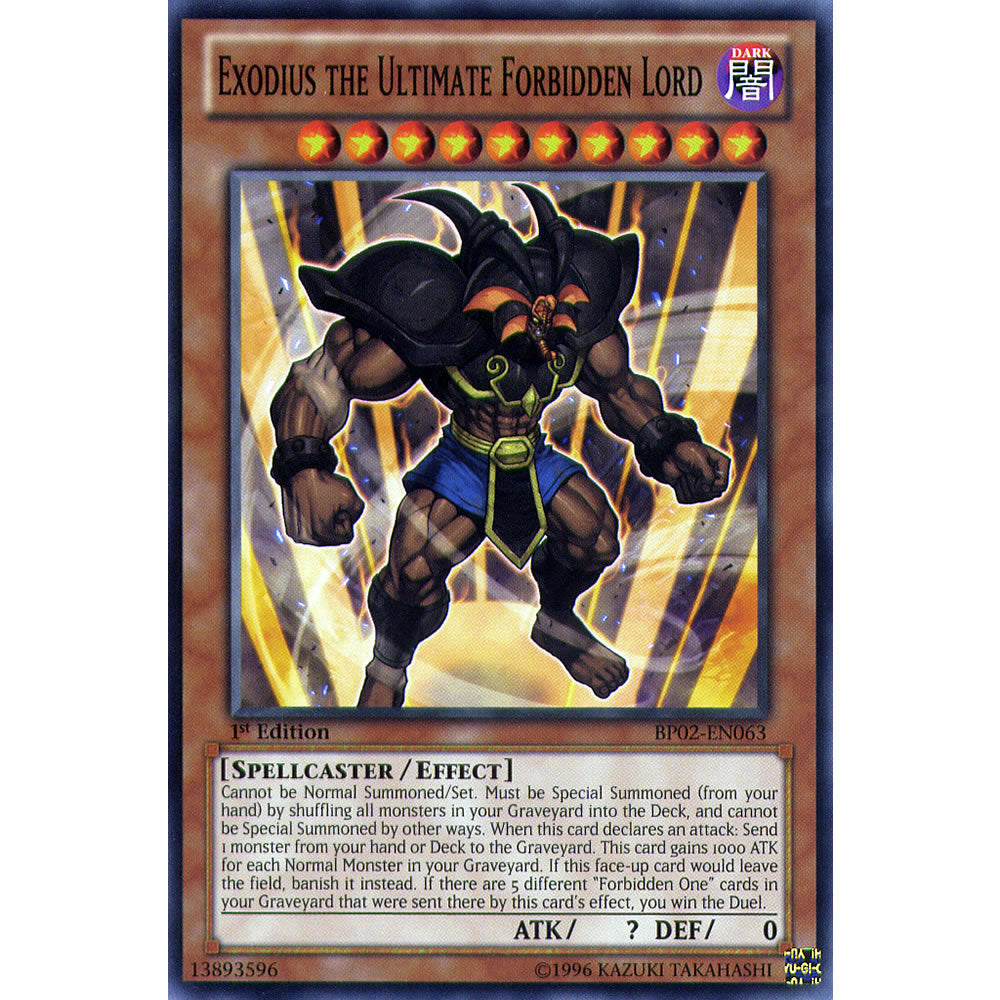 Exodius the Ultimate Forbidden Lord BP02-EN063 Yu-Gi-Oh! Card from the Battle Pack 2: War of the Giants Set