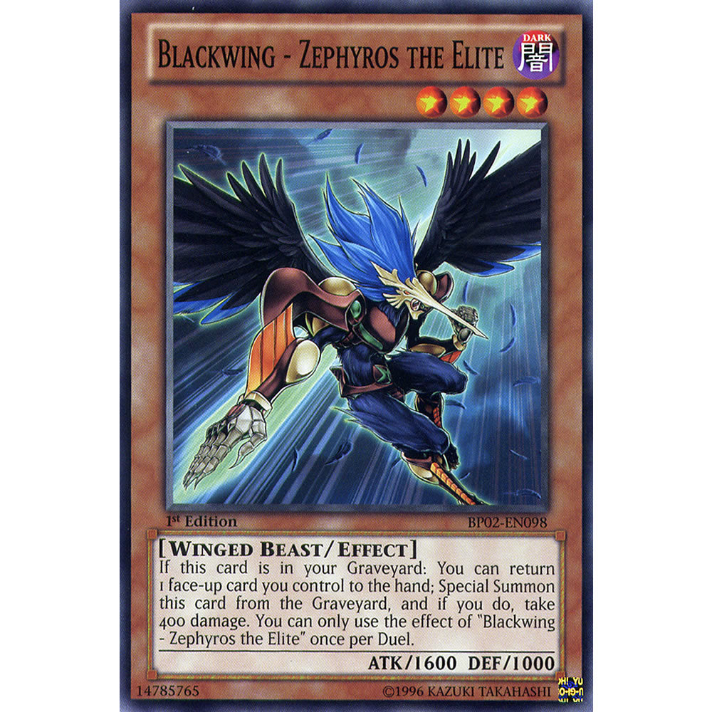 Blackwing - Zephyros The Elite BP02-EN098 Yu-Gi-Oh! Card from the Battle Pack 2: War of the Giants Set