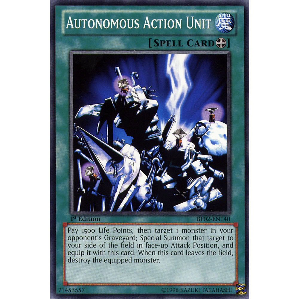 Autonomous Action Unit BP02-EN140 Yu-Gi-Oh! Card from the Battle Pack 2: War of the Giants Set