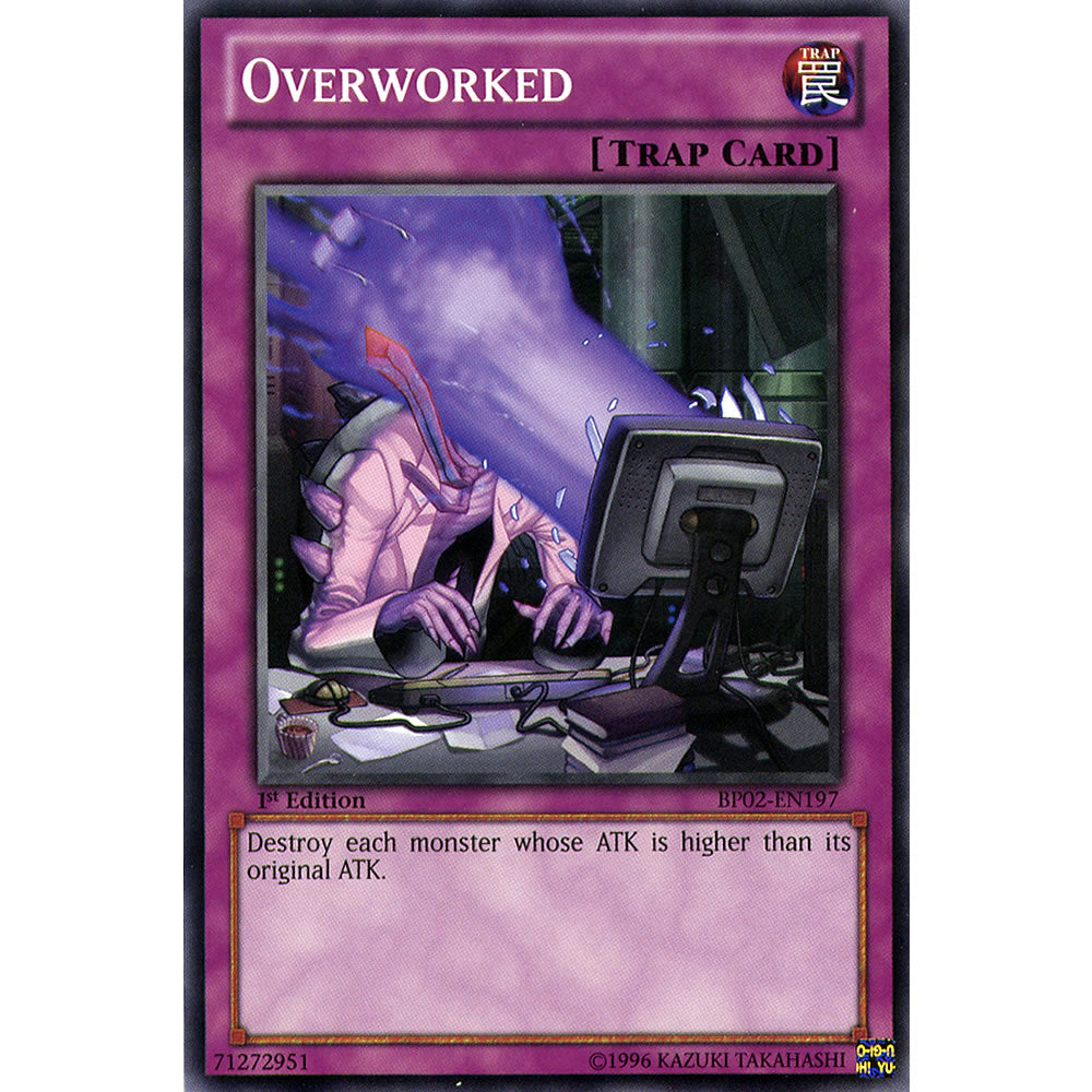Overworked BP02-EN197 Yu-Gi-Oh! Card from the Battle Pack 2: War of the Giants Set