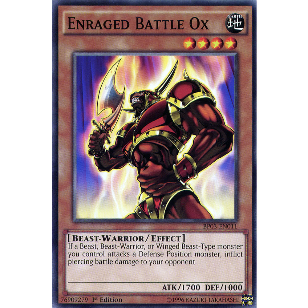 Enraged Battle Ox BP03-EN011 Yu-Gi-Oh! Card from the Battle Pack 3: Monster League Set