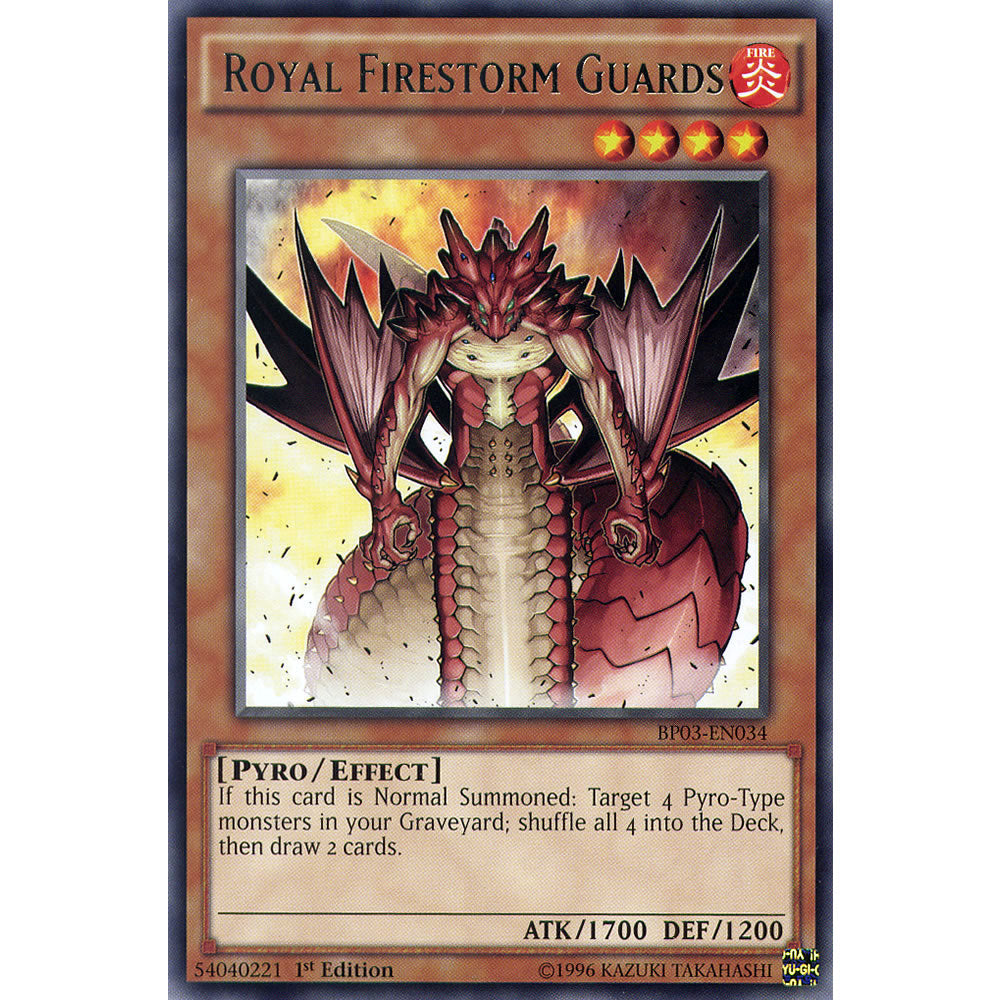 Royal Firestorm Guards BP03-EN034 Yu-Gi-Oh! Card from the Battle Pack 3: Monster League Set