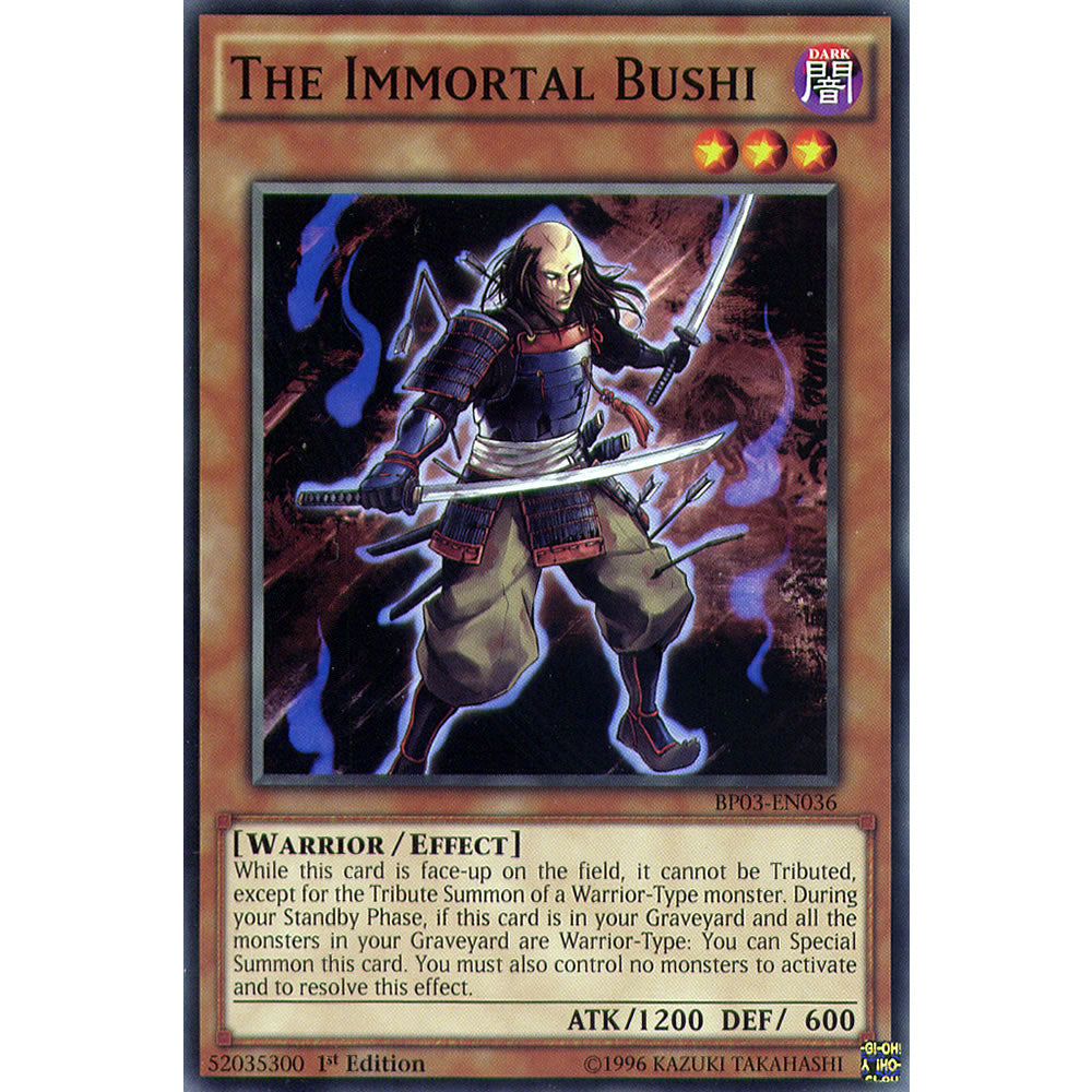 The Immortal Bushi BP03-EN036 Yu-Gi-Oh! Card from the Battle Pack 3: Monster League Set