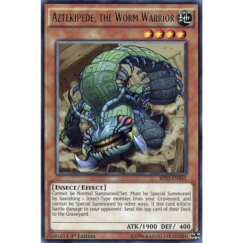 Aztekipede, The Worm Warrior BP03-EN041 Yu-Gi-Oh! Card from the Battle Pack 3: Monster League Set