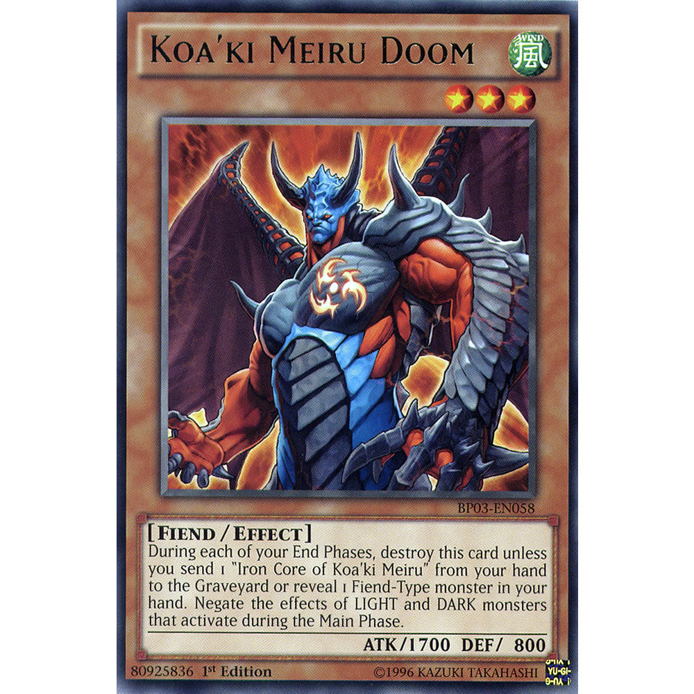 Koa'ki Meiru Doom BP03-EN058 Yu-Gi-Oh! Card from the Battle Pack 3: Monster League Set