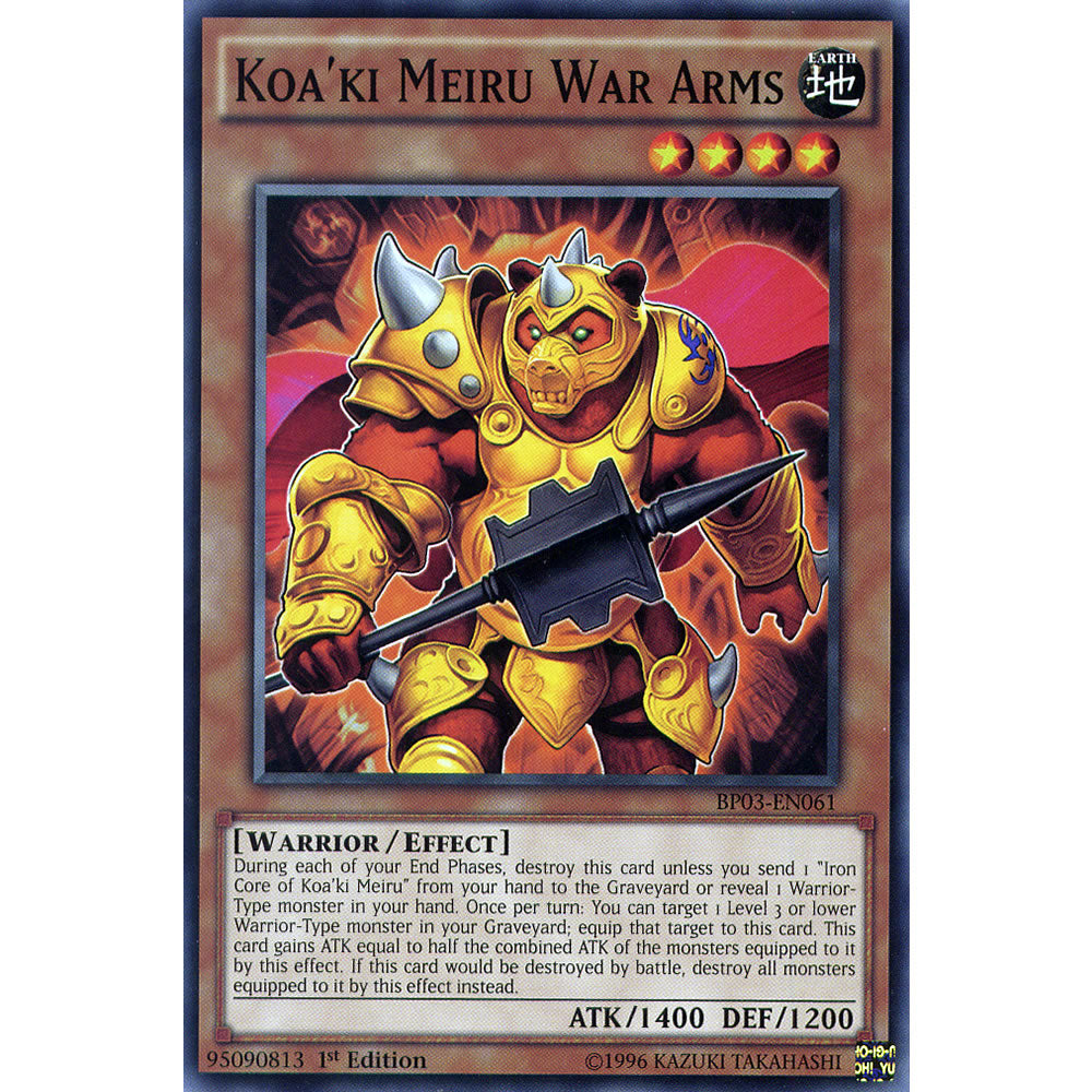 Koa'ki Meiru War Arms BP03-EN061 Yu-Gi-Oh! Card from the Battle Pack 3: Monster League Set