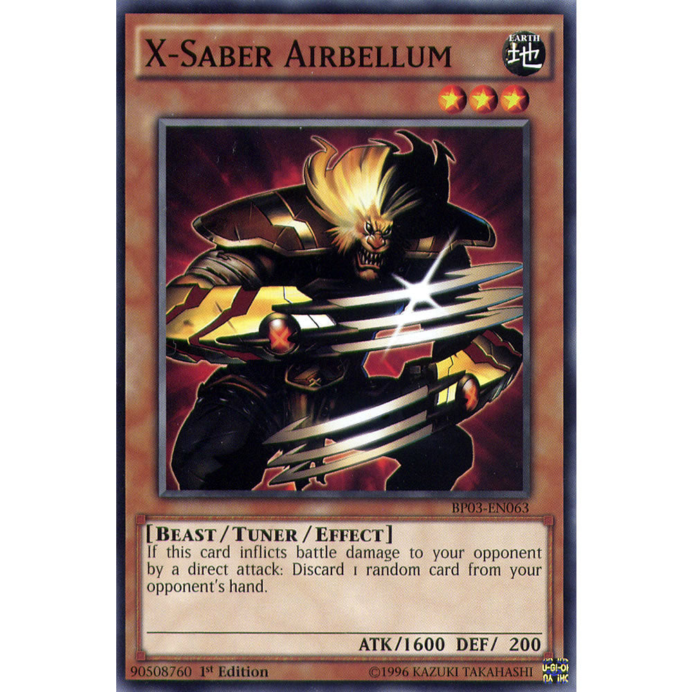 X-Saber Airbellum BP03-EN063 Yu-Gi-Oh! Card from the Battle Pack 3: Monster League Set