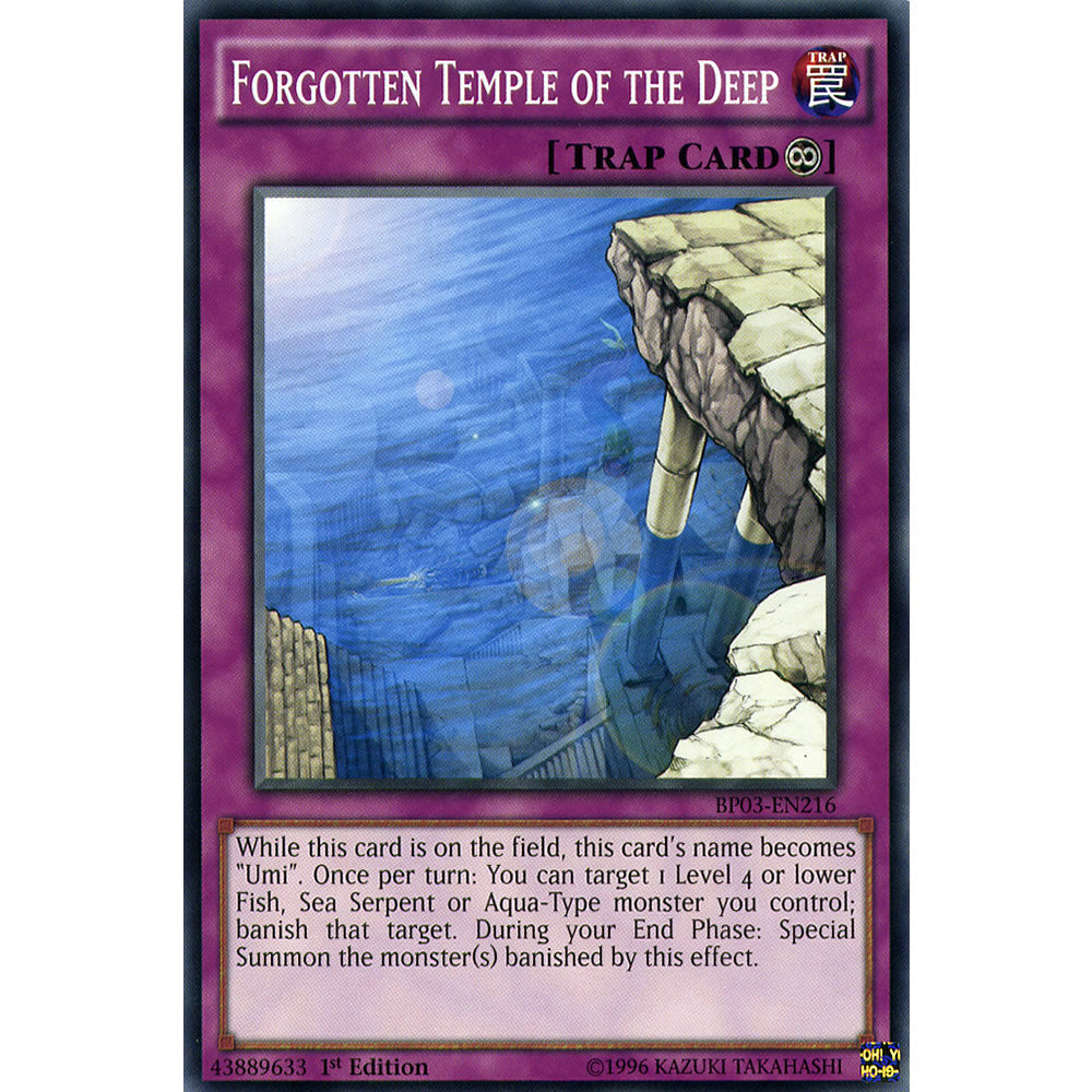 Forgotten Temple of The Deep BP03-EN216 Yu-Gi-Oh! Card from the Battle Pack 3: Monster League Set