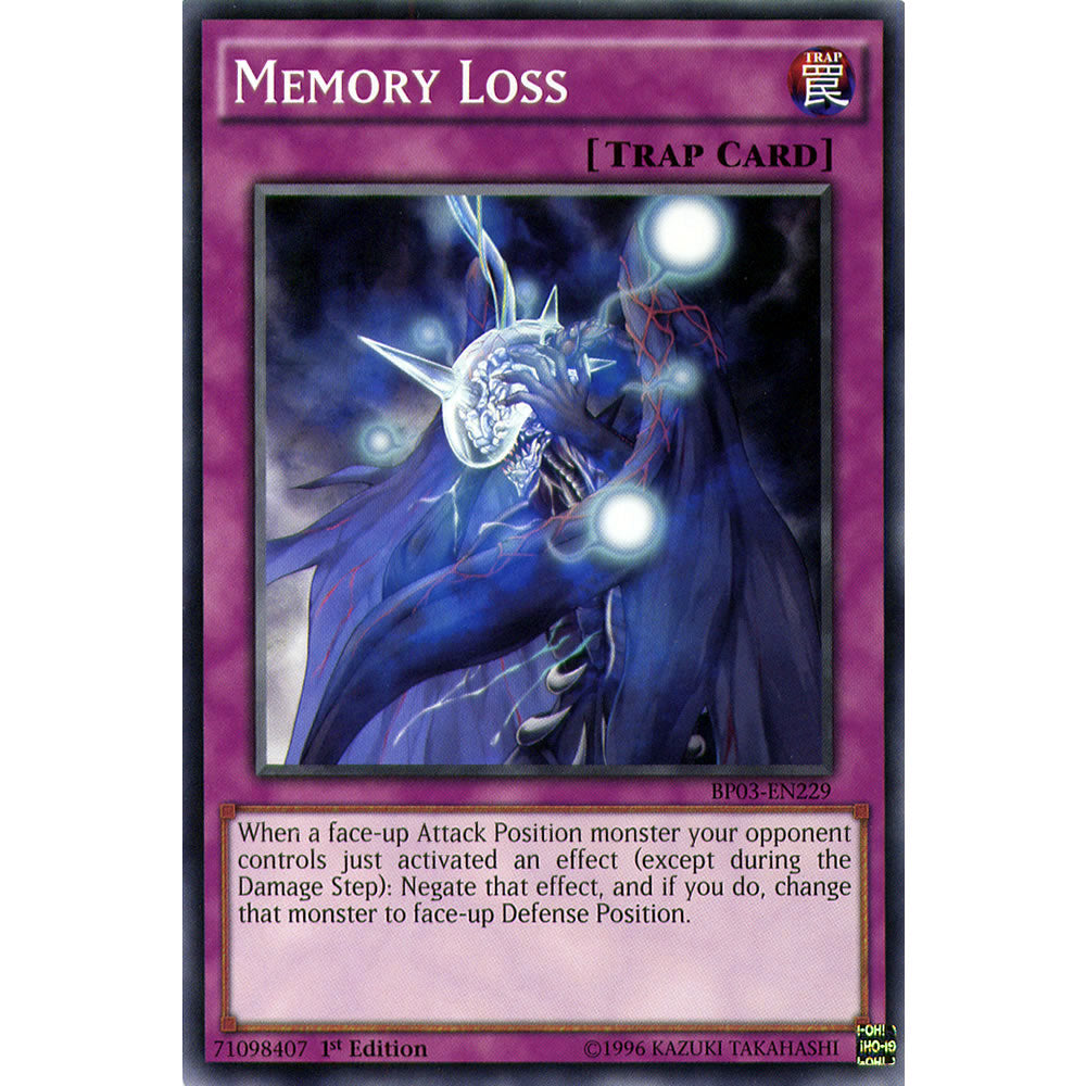 Memory Loss BP03-EN229 Yu-Gi-Oh! Card from the Battle Pack 3: Monster League Set