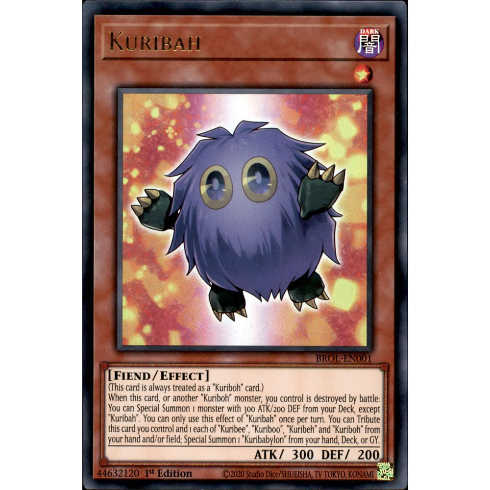 Kuribah BROL-EN001 Yu-Gi-Oh! Card from the Brothers of Legend Set