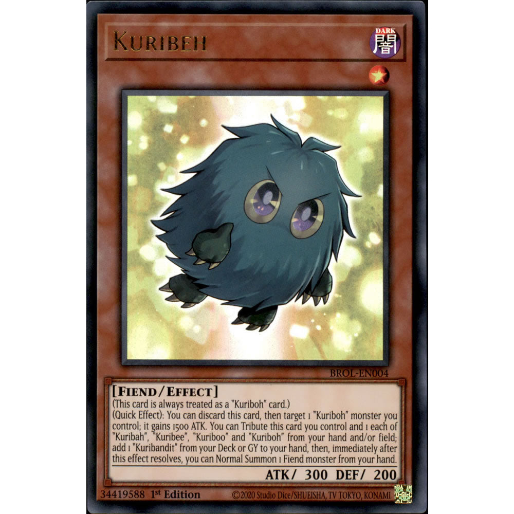 Kuribeh BROL-EN004 Yu-Gi-Oh! Card from the Brothers of Legend Set