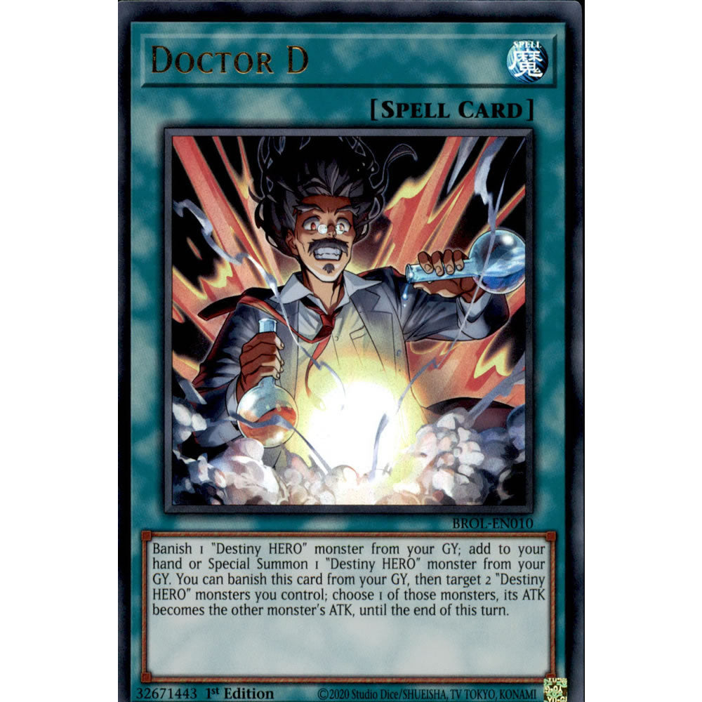 Doctor D BROL-EN010 Yu-Gi-Oh! Card from the Brothers of Legend Set