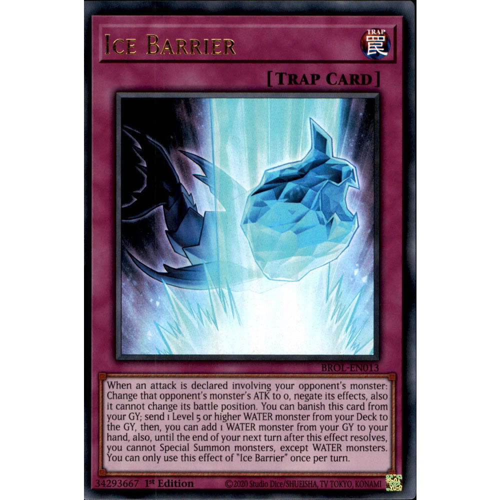 Ice Barrier BROL-EN013 Yu-Gi-Oh! Card from the Brothers of Legend Set