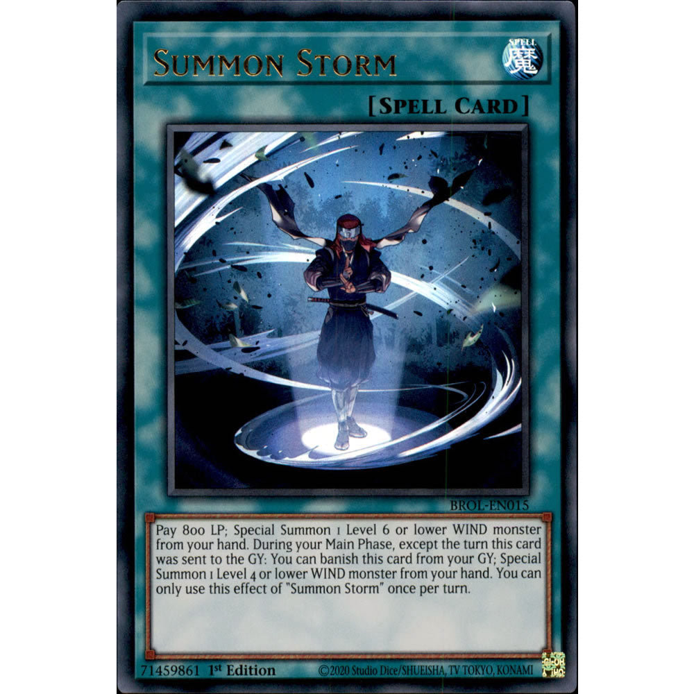Summon Storm BROL-EN015 Yu-Gi-Oh! Card from the Brothers of Legend Set