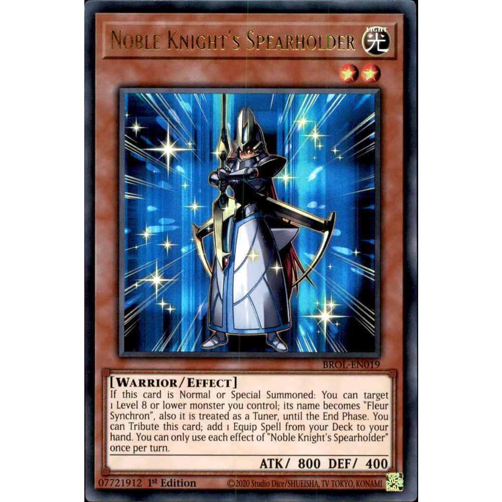 Noble Knight's Spearholder BROL-EN019 Yu-Gi-Oh! Card from the Brothers of Legend Set