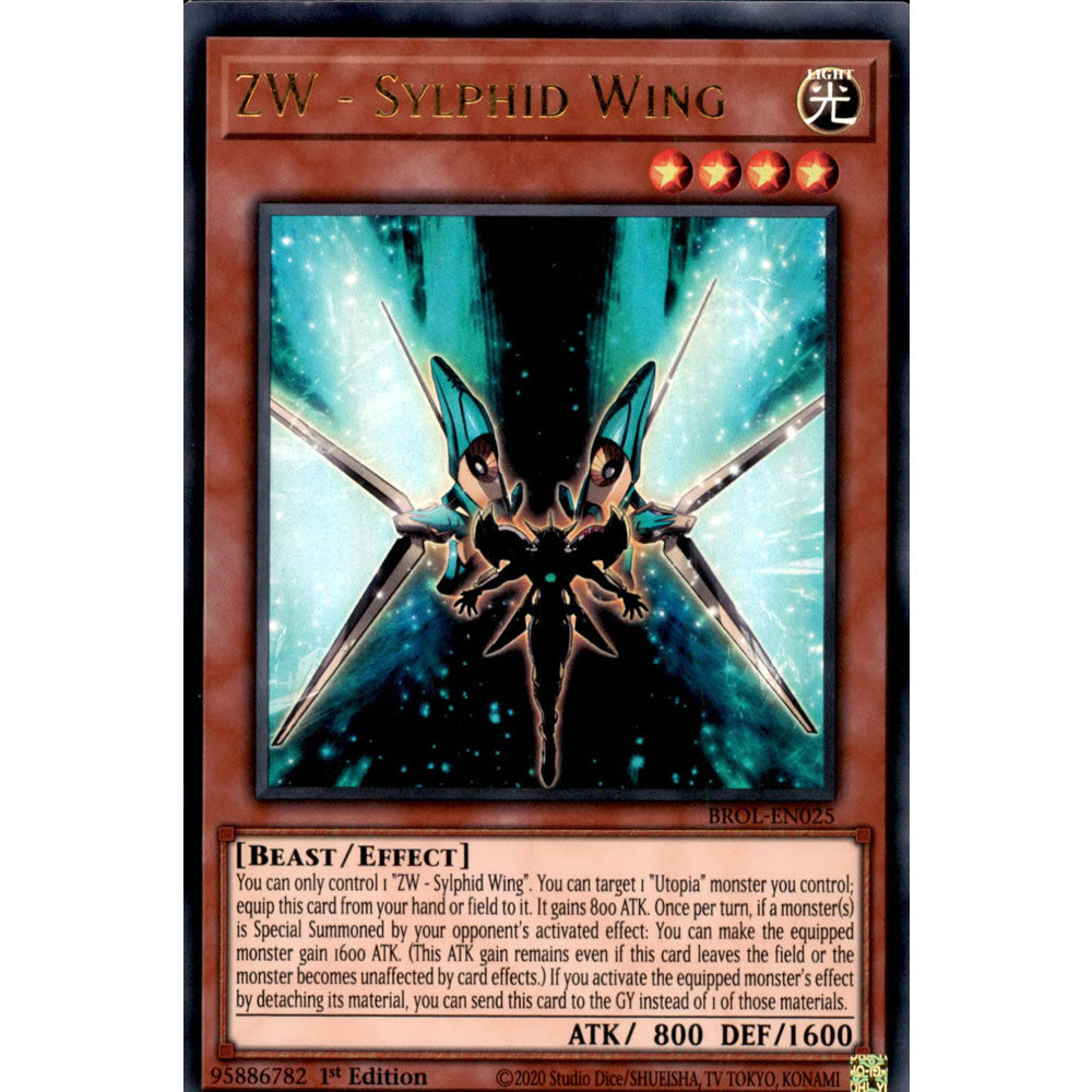 ZW - Sylphid Wing BROL-EN025 Yu-Gi-Oh! Card from the Brothers of Legend Set