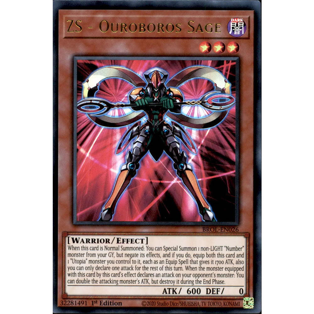 ZS - Ouroboros Sage BROL-EN026 Yu-Gi-Oh! Card from the Brothers of Legend Set