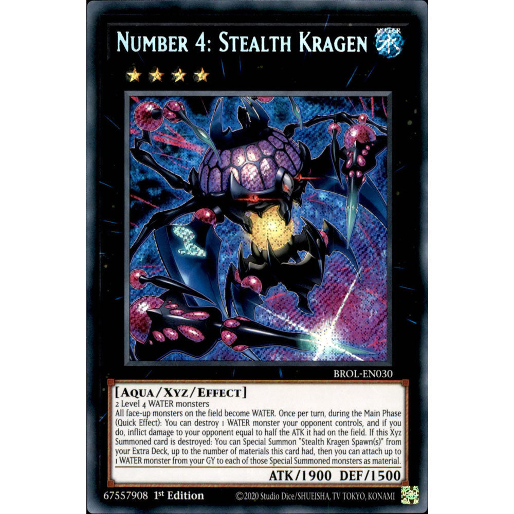 Number 4: Stealth Kragen BROL-EN030 Yu-Gi-Oh! Card from the Brothers of Legend Set