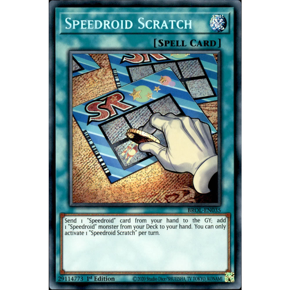 Speedroid Scratch BROL-EN035 Yu-Gi-Oh! Card from the Brothers of Legend Set