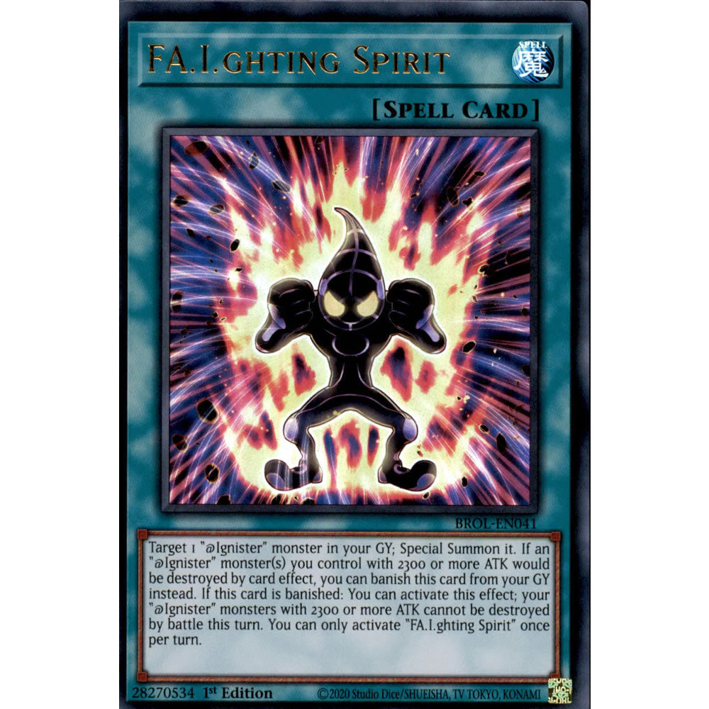FA.I.ghting Spirit BROL-EN041 Yu-Gi-Oh! Card from the Brothers of Legend Set