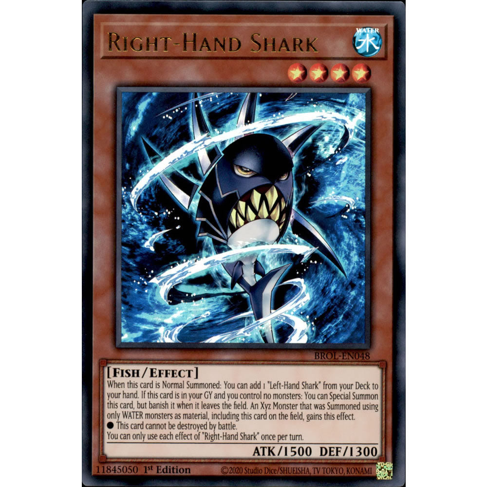 Right-Hand Shark BROL-EN048 Yu-Gi-Oh! Card from the Brothers of Legend Set