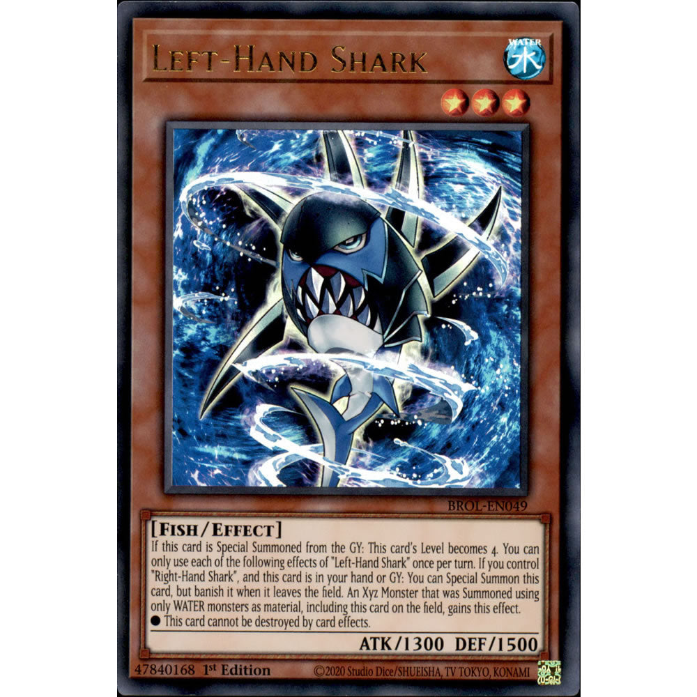 Left-Hand Shark BROL-EN049 Yu-Gi-Oh! Card from the Brothers of Legend Set