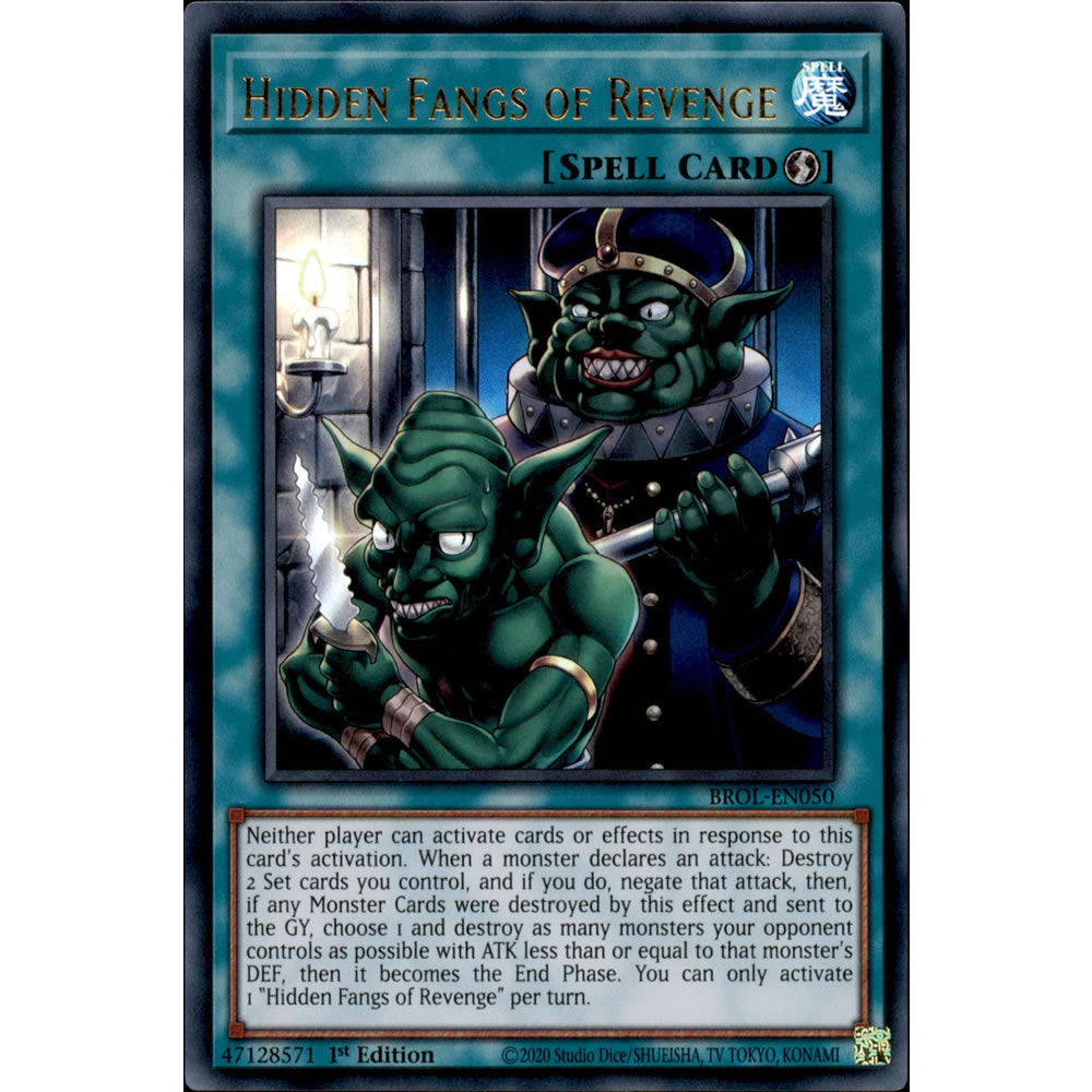 Hidden Fangs of Revenge BROL-EN050 Yu-Gi-Oh! Card from the Brothers of Legend Set