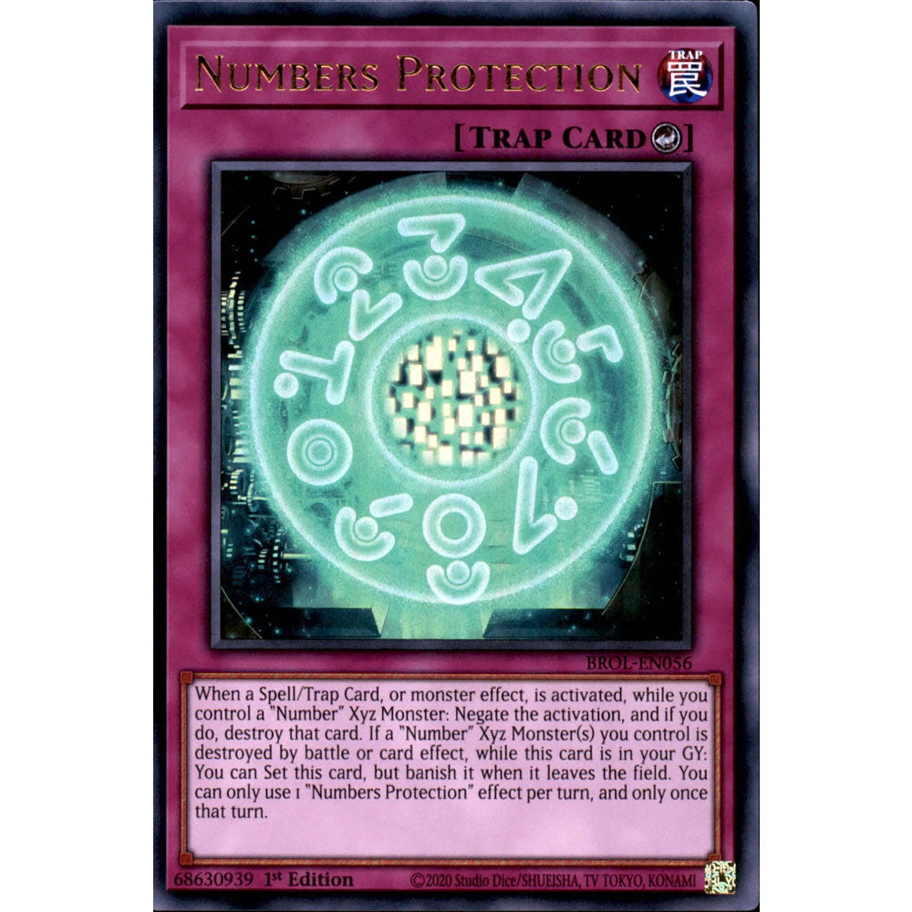 Numbers Protection BROL-EN056 Yu-Gi-Oh! Card from the Brothers of Legend Set