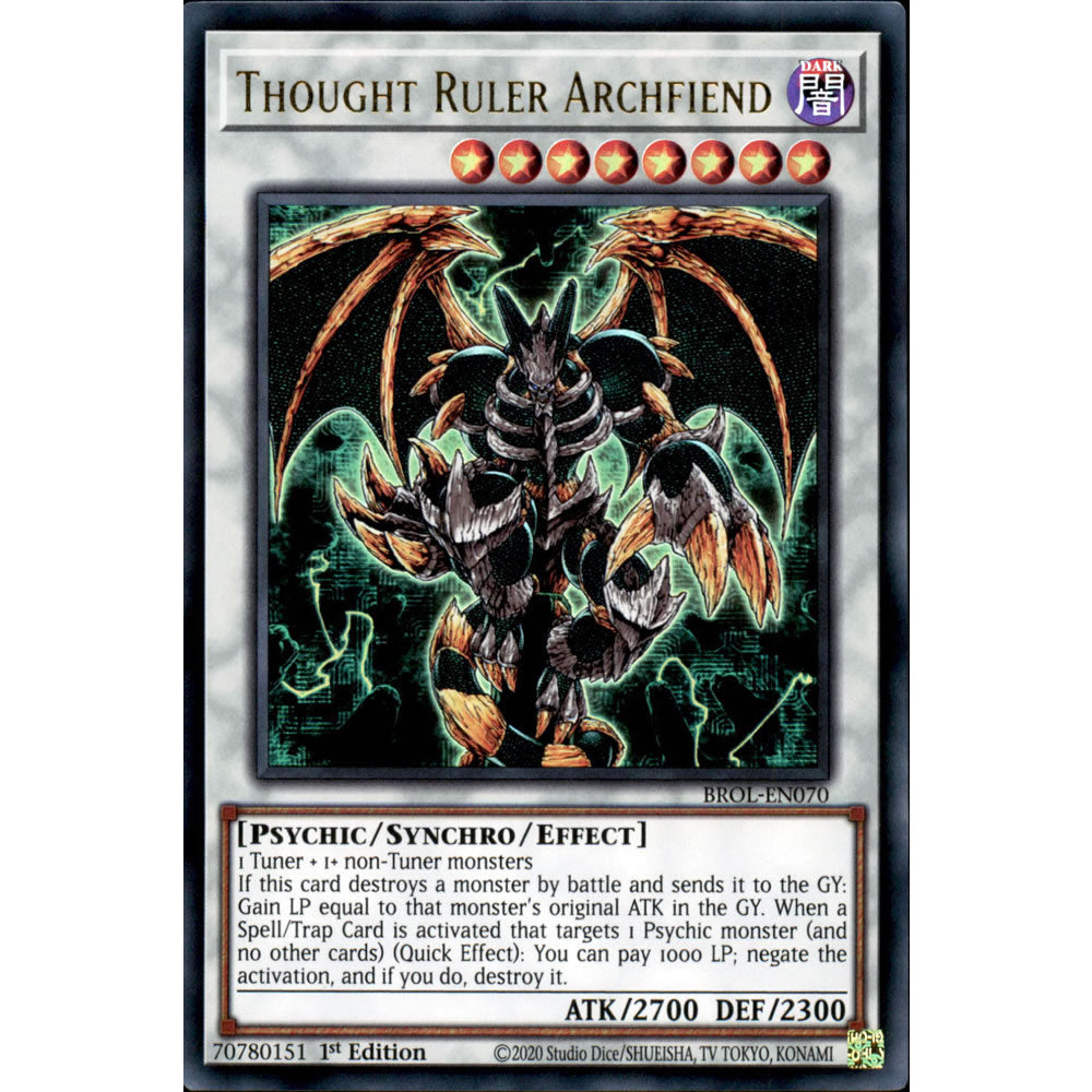 Thought Ruler Archfiend BROL-EN070 Yu-Gi-Oh! Card from the Brothers of Legend Set