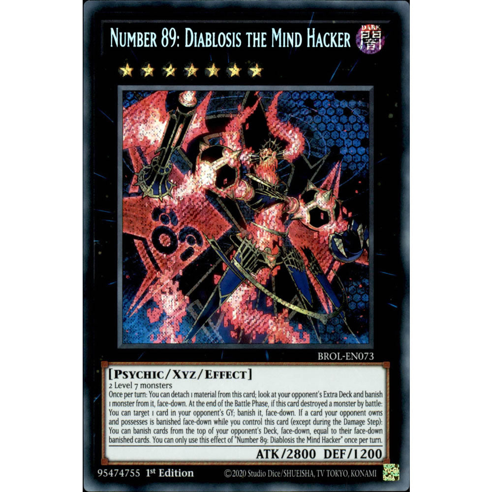 Number 89: Diablosis the Mind Hacker BROL-EN073 Yu-Gi-Oh! Card from the Brothers of Legend Set