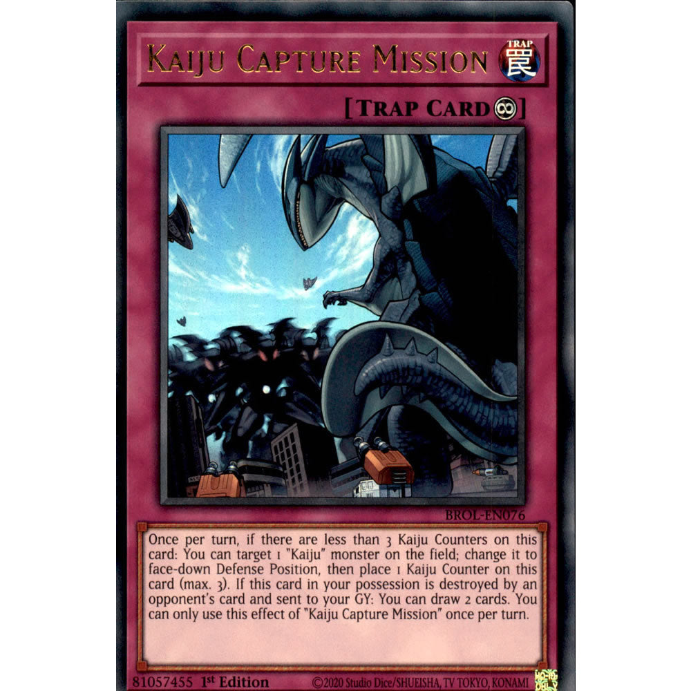Kaiju Capture Mission BROL-EN076 Yu-Gi-Oh! Card from the Brothers of Legend Set