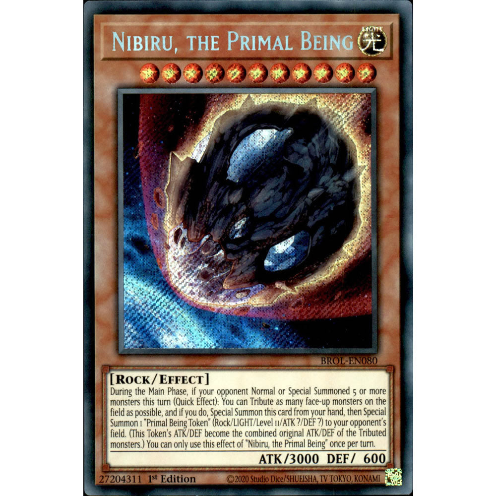 Nibiru, the Primal Being BROL-EN080 Yu-Gi-Oh! Card from the Brothers of Legend Set
