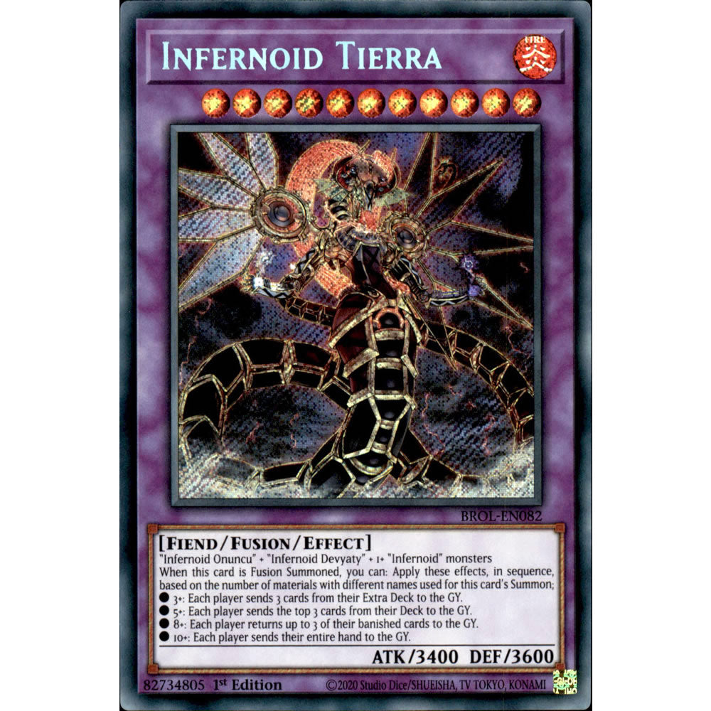 Infernoid Tierra BROL-EN082 Yu-Gi-Oh! Card from the Brothers of Legend Set